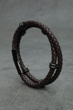 Load image into Gallery viewer, Classic Double Leather Bracelet - Brown Edition
