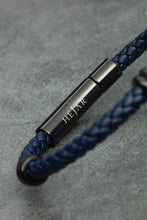 Load image into Gallery viewer, Classic Single Leather Bracelet - Navy Blue Edition
