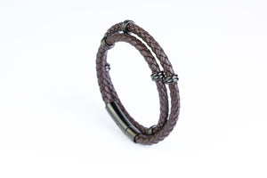 Brown Double Leather Bracelet
