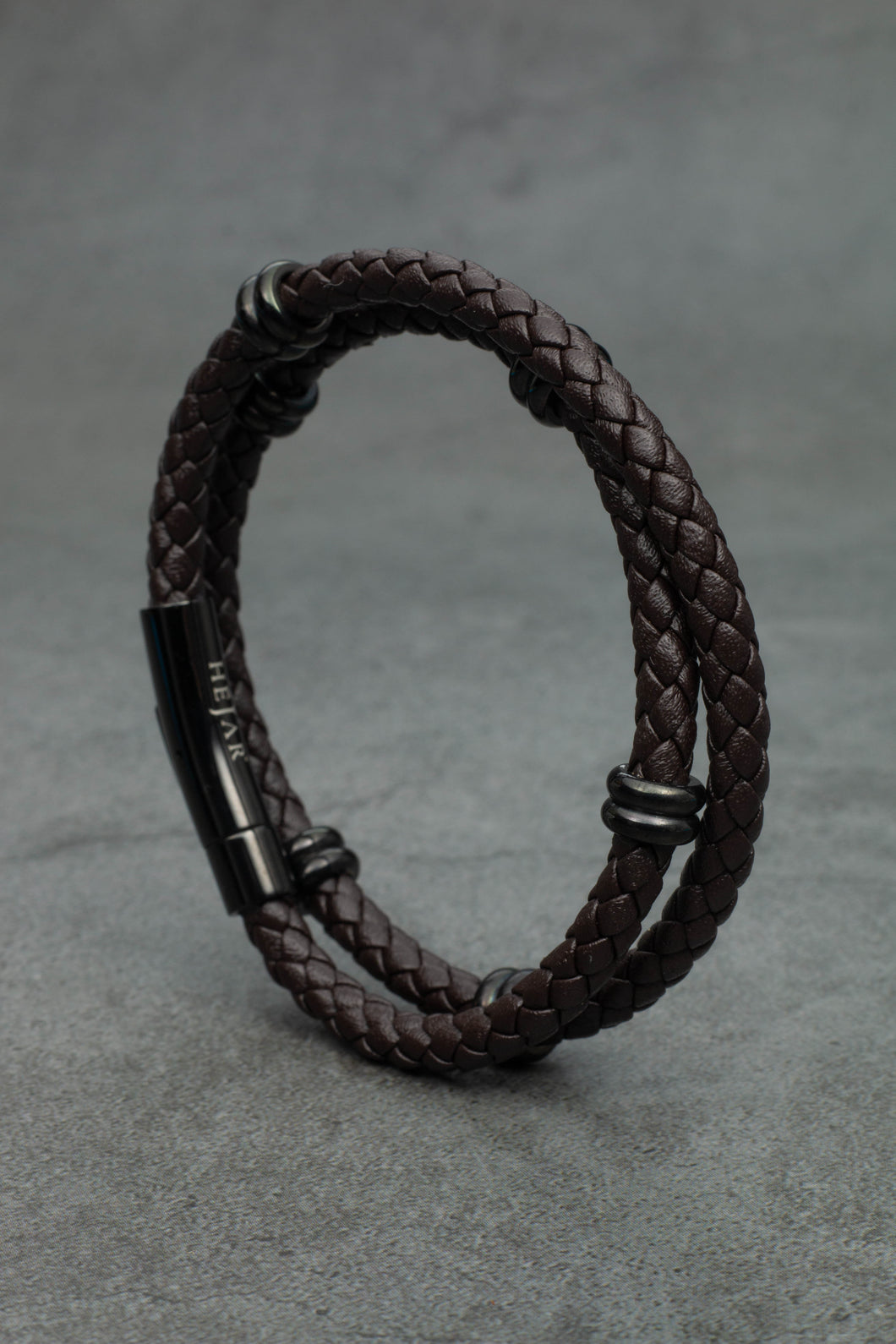 Classic Double Leather Bracelet - Brown Edition