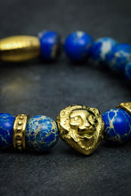Load image into Gallery viewer, Lapis Lazuli Lion Bracelet
