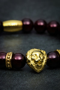 Garnet Lion Bracelet