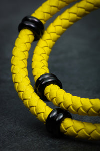 Yellow Leather Double Bracelet