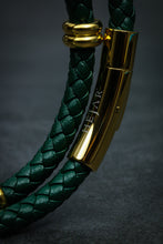 Load image into Gallery viewer, Classic Double Leather Bracelet - Royal Green Edition
