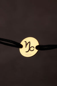 Capricorn - Gold Plated Ribbon Bracelets